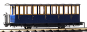 Austrian Cog rwy passenger coach, open platform, blue